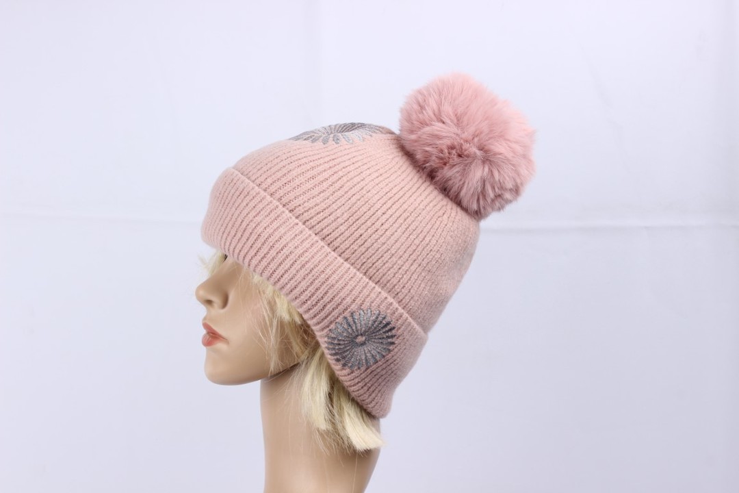 Head Start embroidered cashmere  lined hat pink STYLE : HS4840 PNK image 0